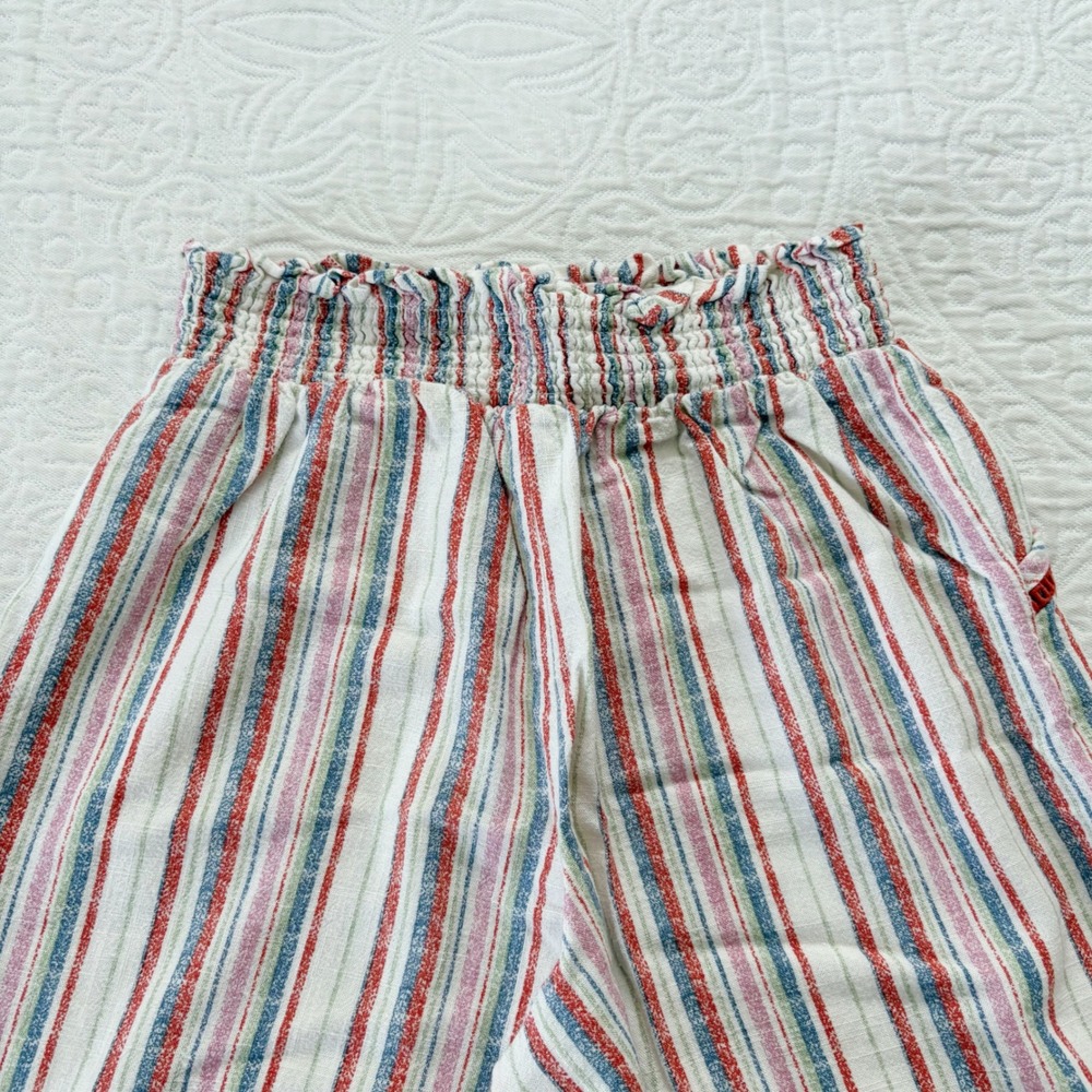 Art Class Wide Leg Vertical Striped Pants, Red/White/Blue Sz L 10/12 - Picture 3 of 5